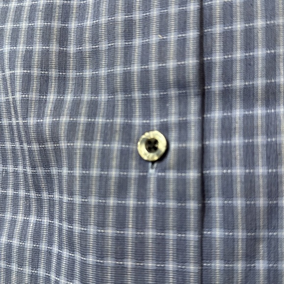 Yves Saint Laurent Blue Checkered Men's Shirt - Picture 3 of 5